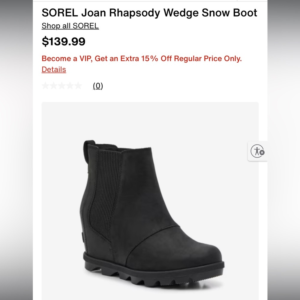Sorel Joan Rhapsody Wedge Snow Boot - Black